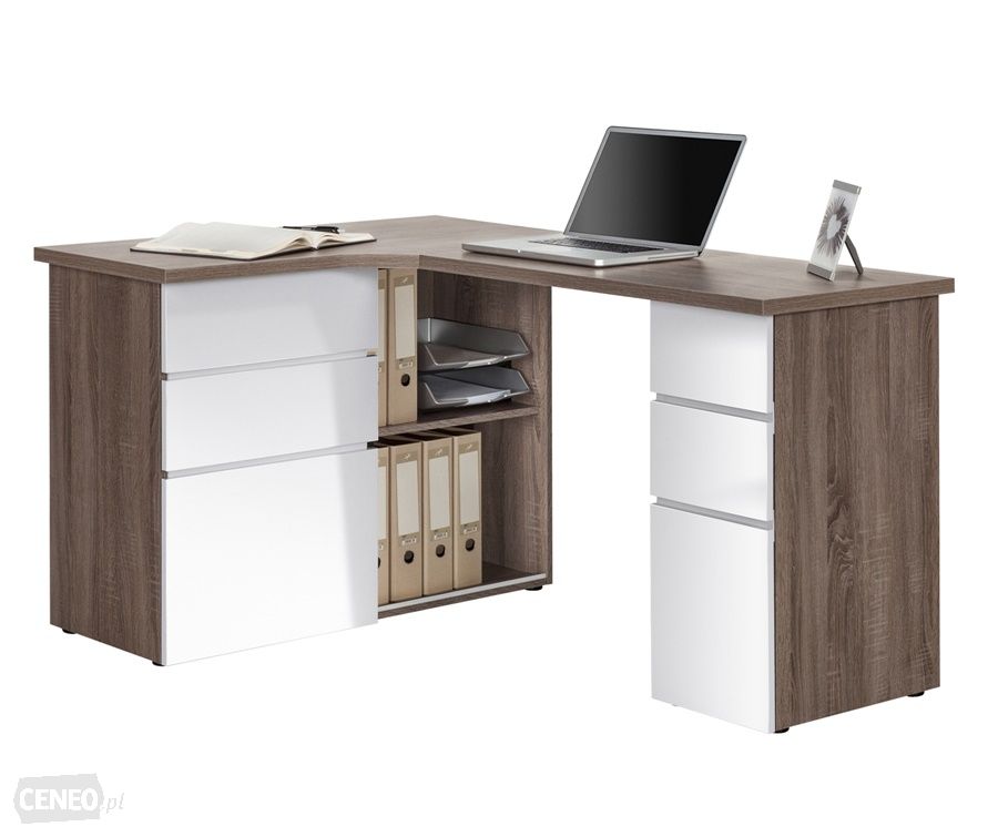 MAJA-MOBEL BIURKO NAROŻNE EICHE WHITE