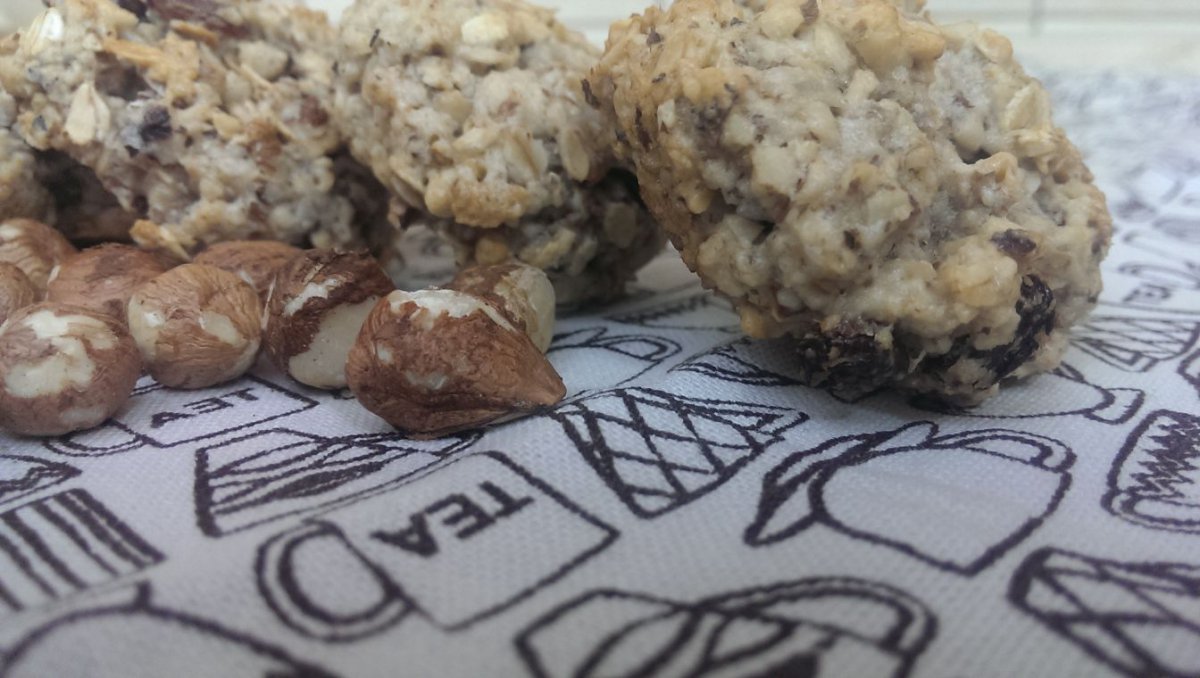 Ciasteczka owsiane z orzechami. 