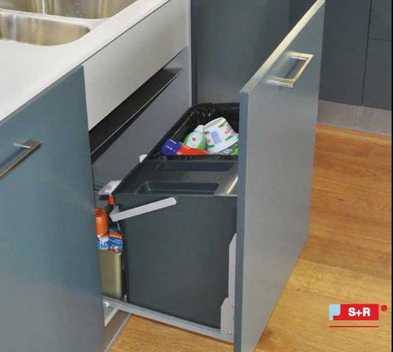 Kosze wielokomorowe Peka z mocowaniem do frontów