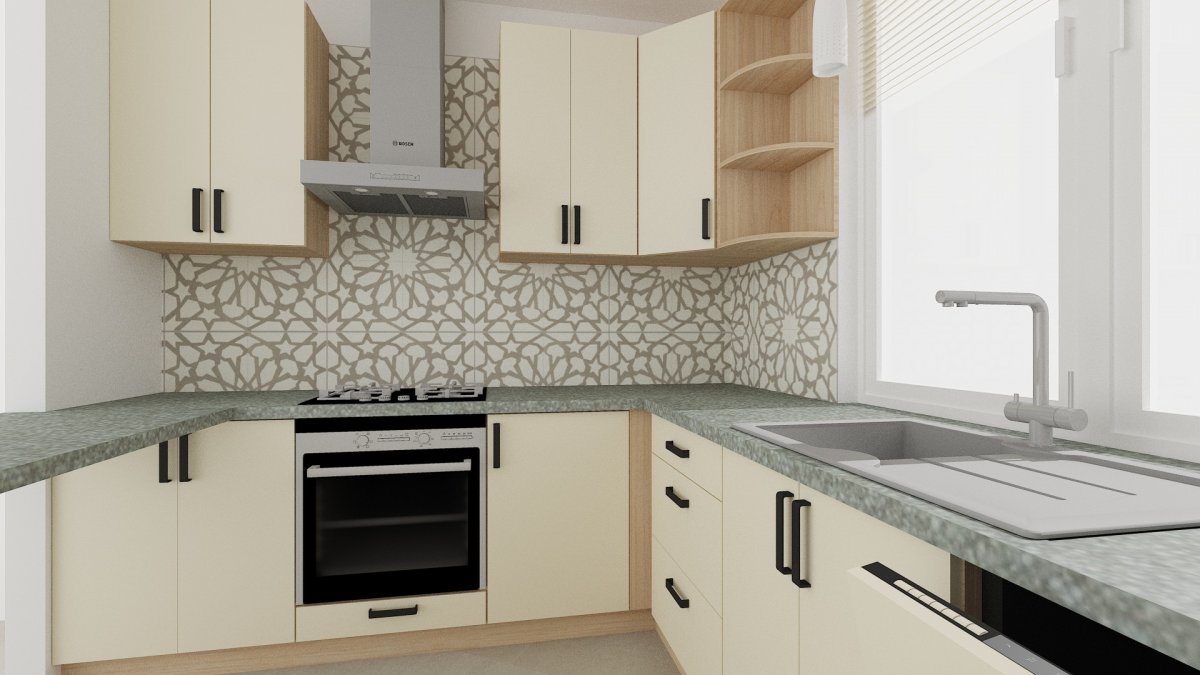 Kuchnia otwarta na salon. 