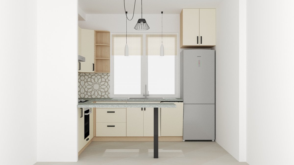 Kuchnia otwarta na salon.