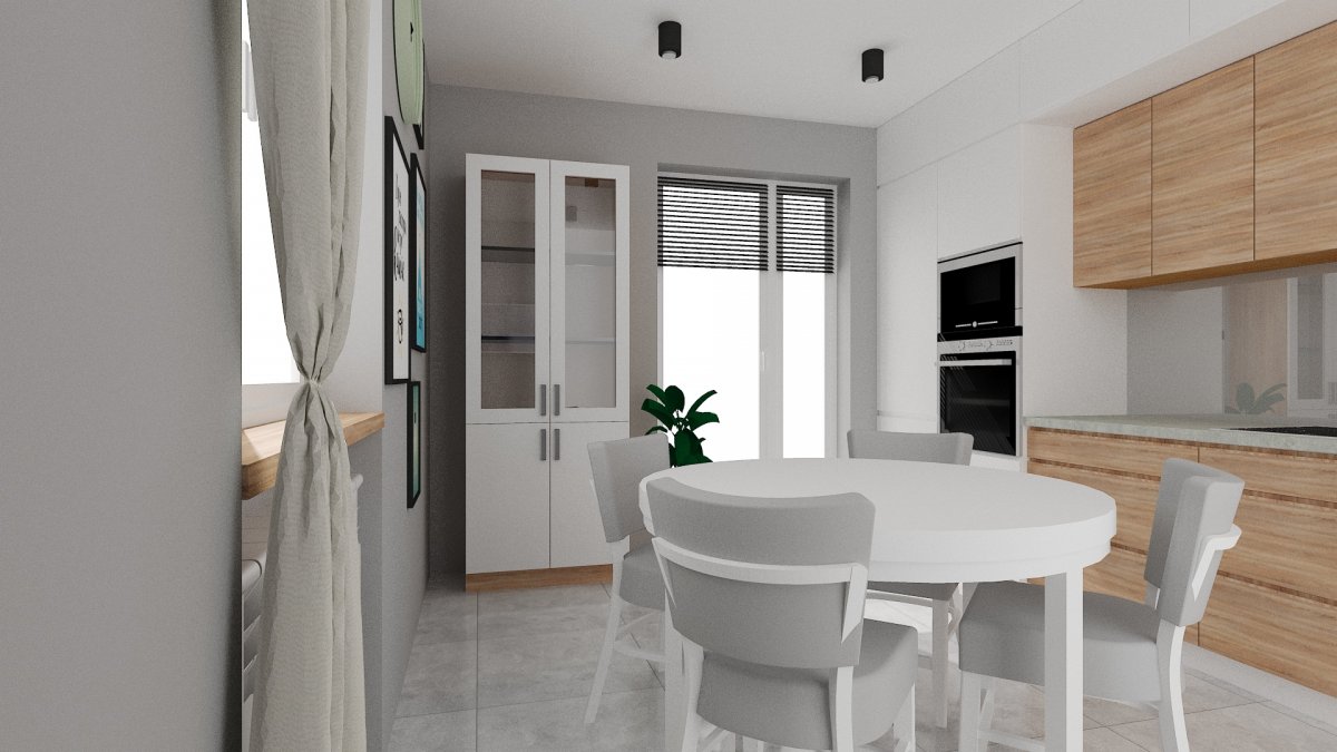 Kuchnia z okrągłym stołem. 