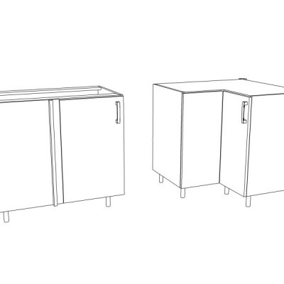 Szafka narożna L i szafka narożna ślepa