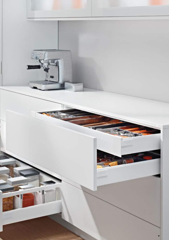 Szuflady wewnętrzne Blum