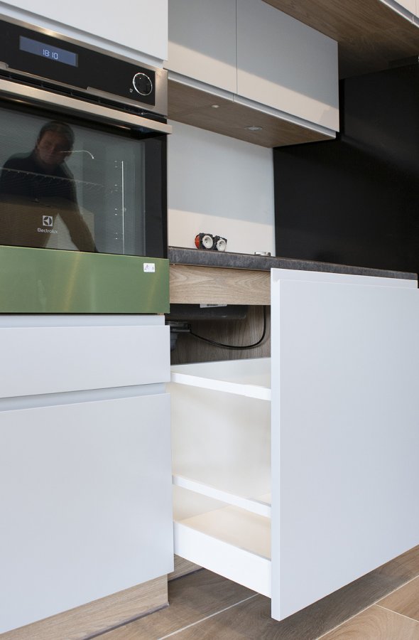 Szuflada Tandembox Antaro biała niska z podwójnym relingiem