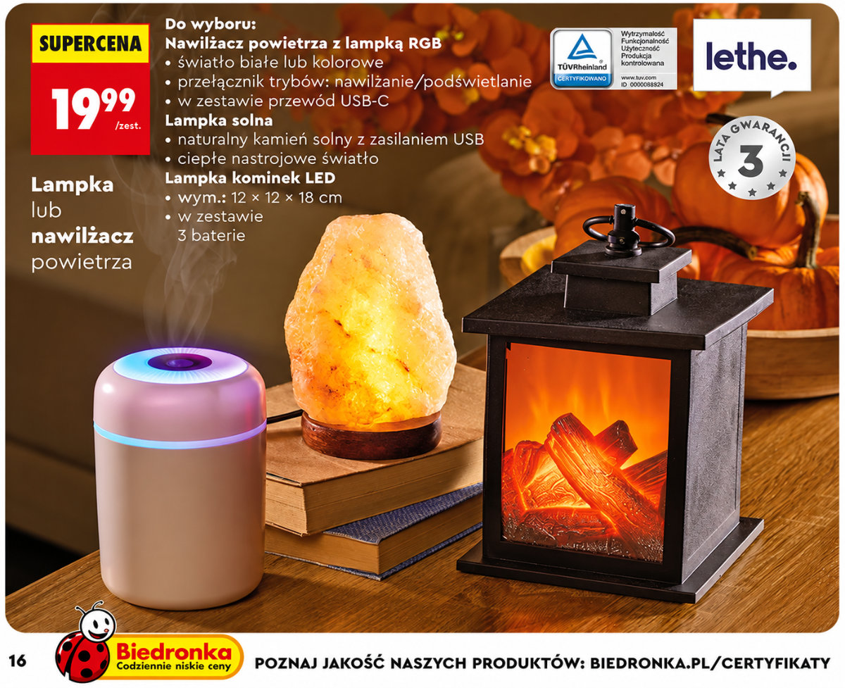 Lampka-kominek LED